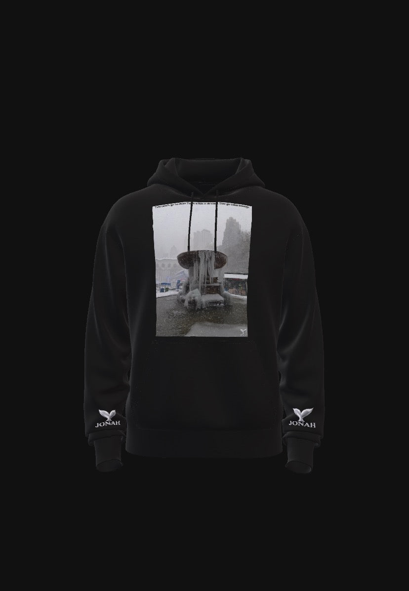 D009) Sweat À Capuche Ailes (On Ne Va Pas À New York Avec Un Rêve, On Y Va Avec De L'Argent) / Wings Hoodie (You Don’t Go To New York With A Dream, You Go With Money)