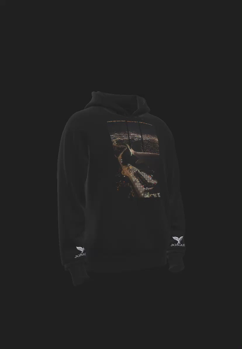D008) Sweat À Capuche Ailes (Je Me Suis Pincé le Nez Et J'ai Nagé Jusqu'aux Profondeurs De l'Océan) / Wings Hoodie (I Held My Nose And Swam To The Depths Of The Ocean)