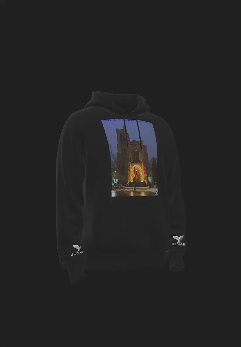 D007) Sweat À Capuche Ailes (Père, Pardonne-Leur, Car Ils Ne Savent Pas Ce Qu'ils Font) / Wings Hoodie (Father Forgive Them, For They Know Not What They Do)
